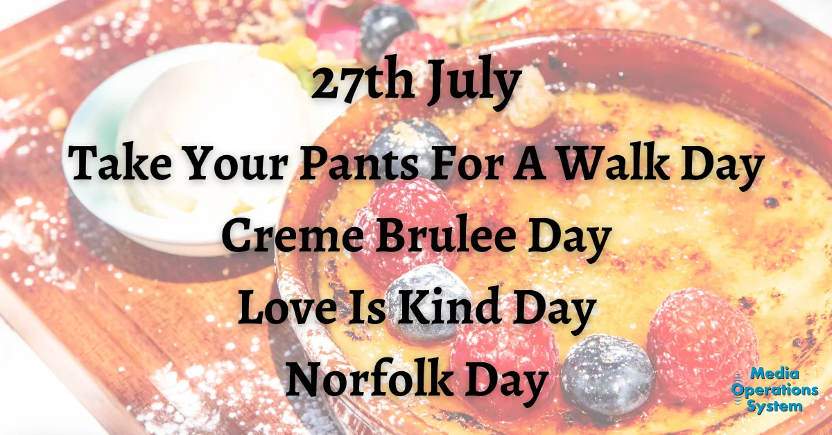 National days information for 27 July