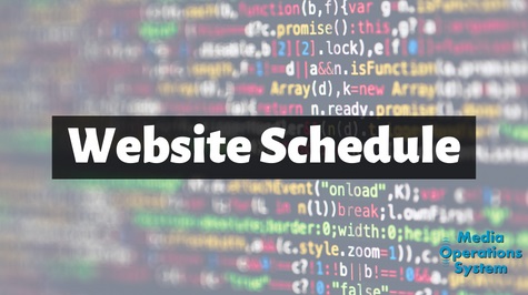 Website Schedule